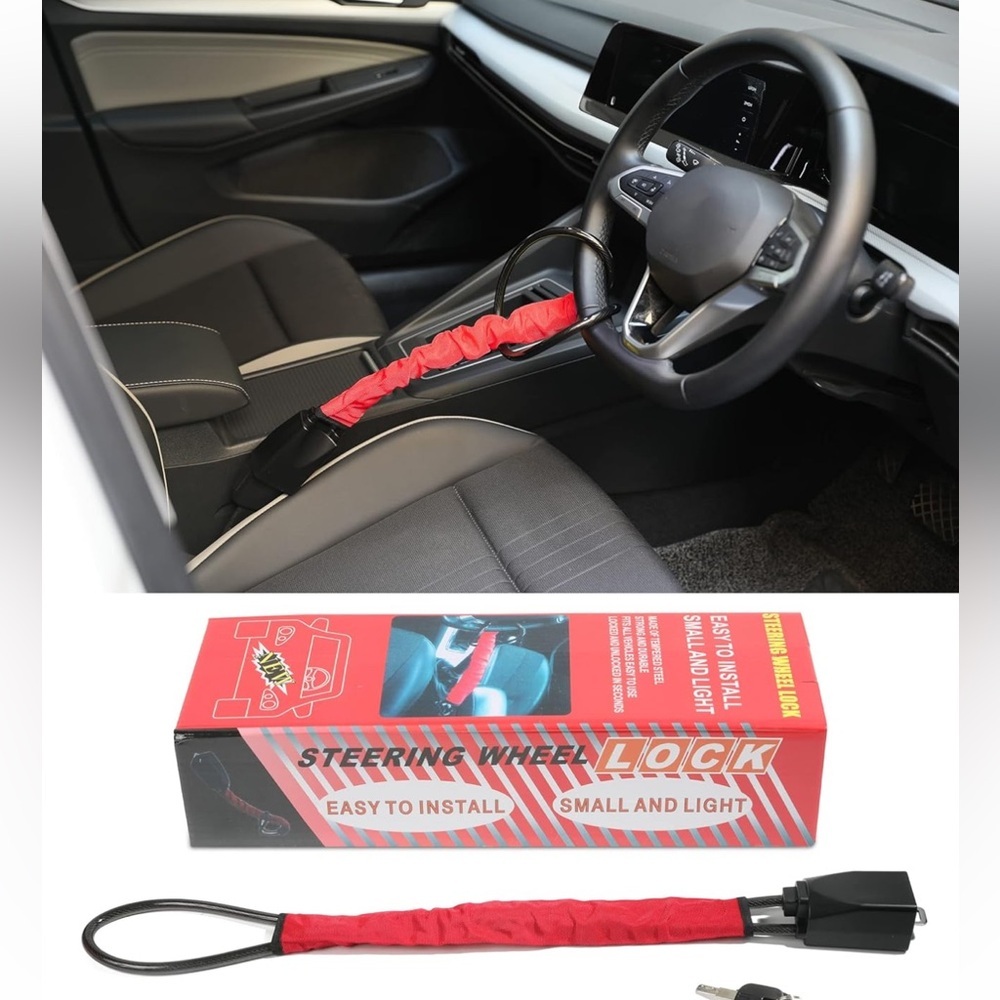 Steering Wheel Lock Seat Belt Lock Anti-Theft Security Device For Car Truck‎ SUV
